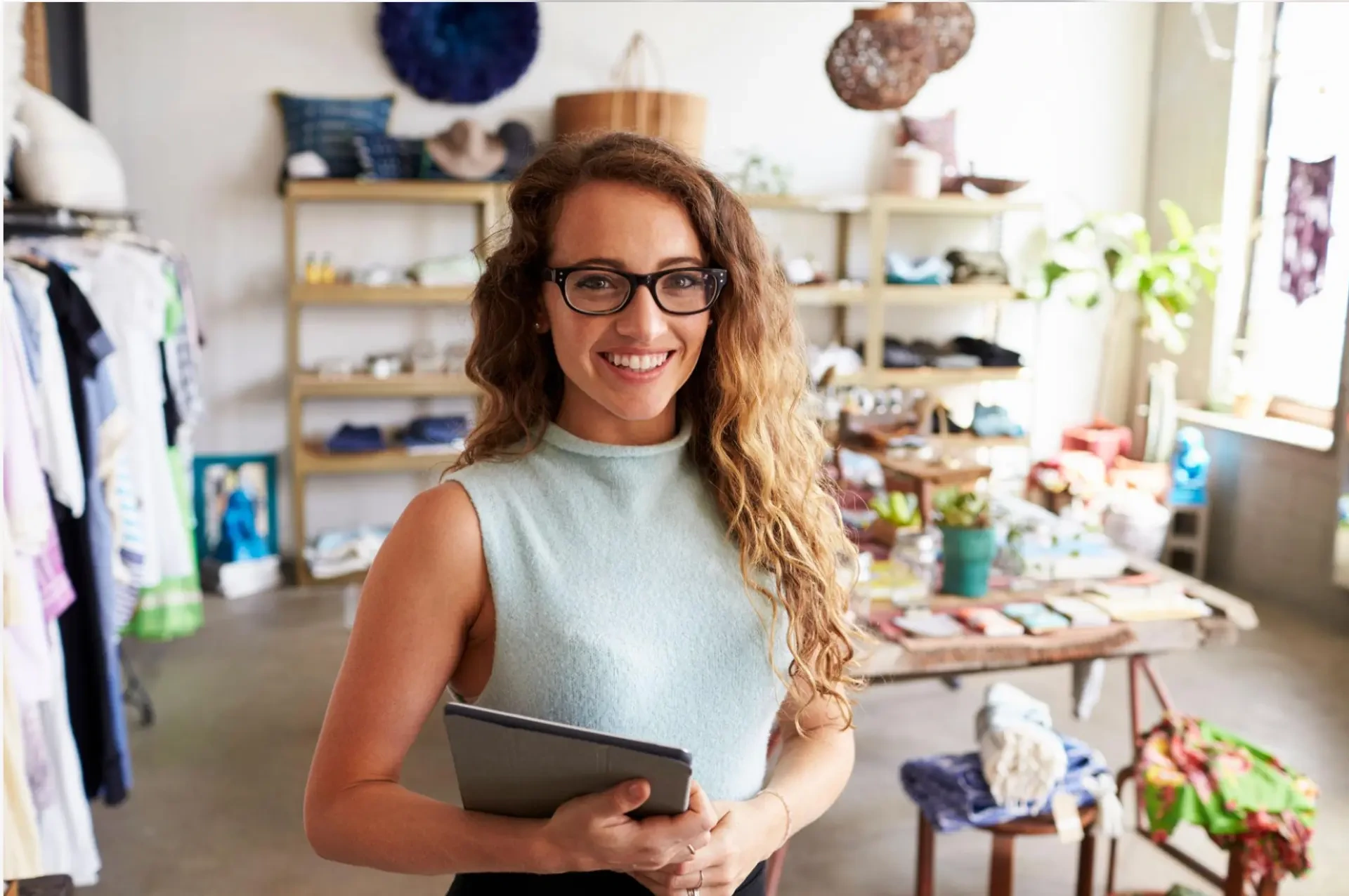 Empreendedora em sua loja